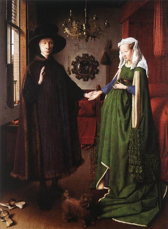 EYCK, Jan van Portrait of Giovanni Arnolfini and his Wife df oil painting picture